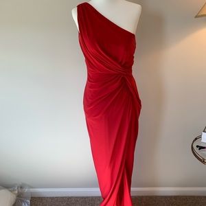 Ralph Lauren one shoulder evening gown
